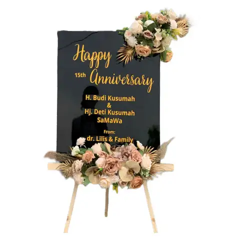 Papan Bunga Akrilik Gedung Wedding Jakarta Barat